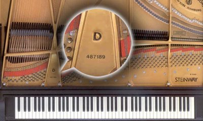 Image result for piano serial number